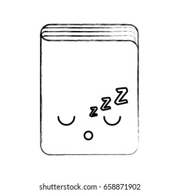 text book kawaii character