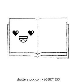 text book kawaii character