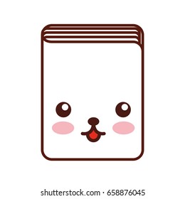 text book kawaii character