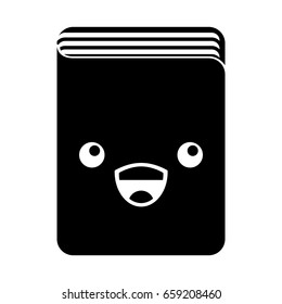 text book kawaii character