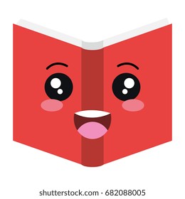 text book kawaii character