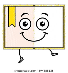 text book kawaii character