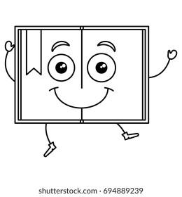 text book kawaii character