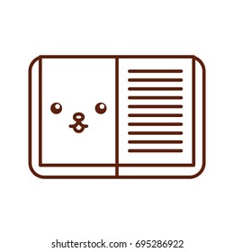 text book kawaii character