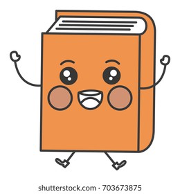 text book kawaii character