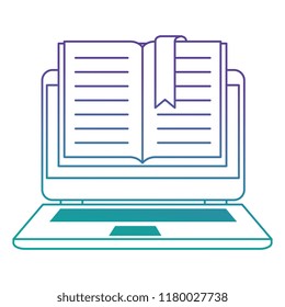 text book with laptop