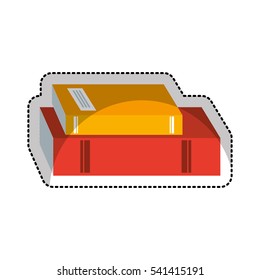 text book library isolated icon vector illustration design