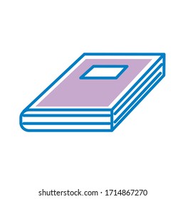diseño de ilustración vectorial de estilo de línea de libro de texto