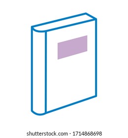 diseño de ilustración vectorial de estilo de línea de libro de texto