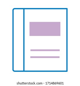 text book line style icon vector illustration design