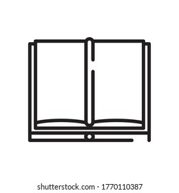 Textbuchlinie Stil Symbol Vektorgrafik Design
