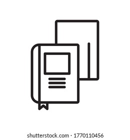 text book line style icon vector illustration design