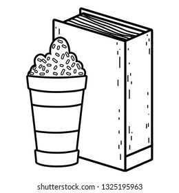 text book with milkshake day celebration