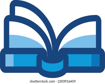 Text Book Open Fill Style Icon
