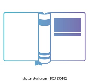 text book open isolated icon