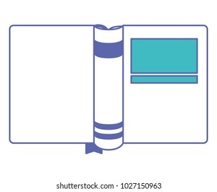 text book open isolated icon