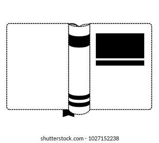 text book open isolated icon