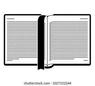 text book open isolated icon