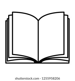 text book open isolated icon