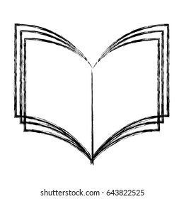 text book open isolated icon