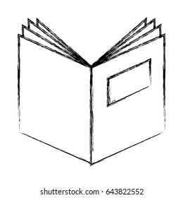 text book open isolated icon