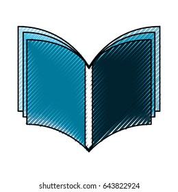 text book open isolated icon