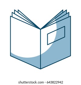 text book open isolated icon