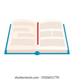 text book open library isolated icon vector illustration design