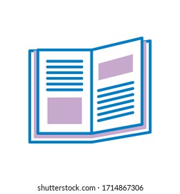 text book open line style icon vector illustration design