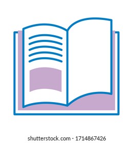 text book open line style icon vector illustration design