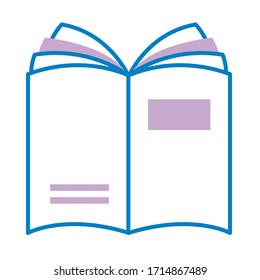 diseño de ilustración vectorial de estilo de línea abierta de libro de texto