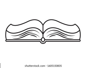 text book open school supply icon vector illustration design