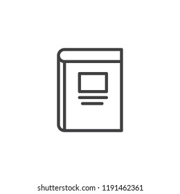 Text book outline icon. linear style sign for mobile concept and web design. Book simple line vector icon. Symbol, logo illustration. Pixel perfect vector graphics