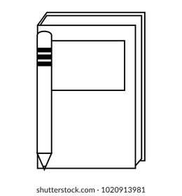 text book with pencil