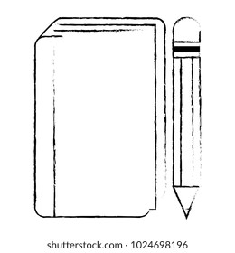 text book with pencil