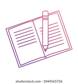 text book with pencil