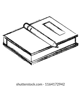 text book with pencil