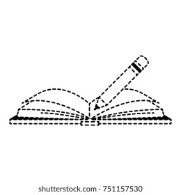 text book with pencil