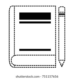 text book with pencil