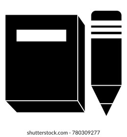 text book with pencil