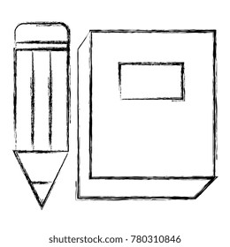 text book with pencil