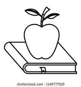 text book school with apple