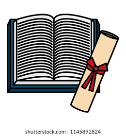text book school with diploma