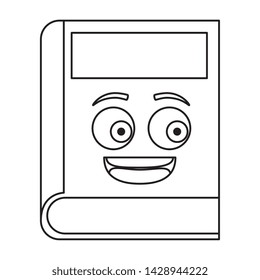 text book school kawaii character