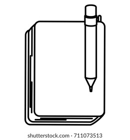 text book school with pen