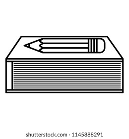 text book school with pencil