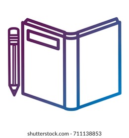 text book school with pencil