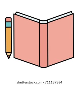 text book school with pencil