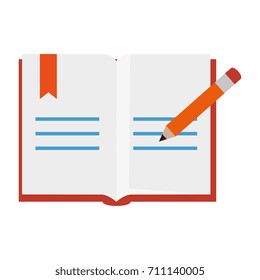 text book school with pencil