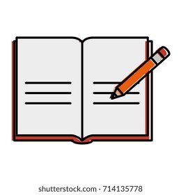 text book school with pencil